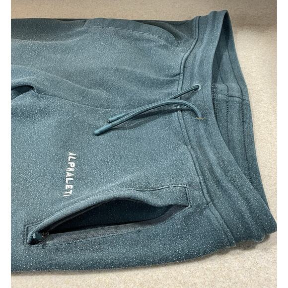 Alphalete Men’s Joggers/Sweatpants Size Medium Fleece Green Zip Pockets-Casual - Picture 7 of 10